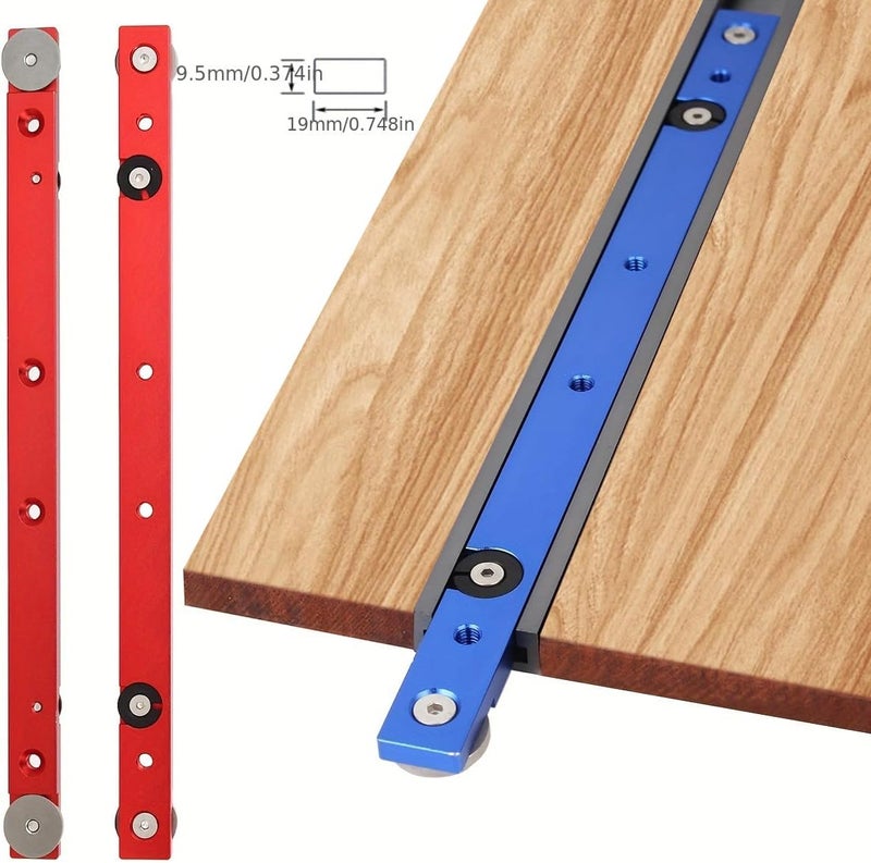 KETIPED Aluminium Alloy Miter Bar Clamping Tool Slider Table Saw Gauge Rod T-Slot Track Bar Rail for Router Tables and Woodworking,300mm-Red - Image 4